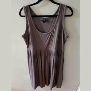 Brown Jersey tank dress